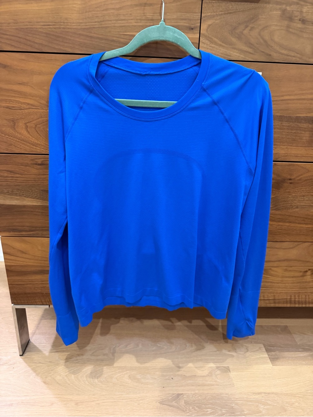 Lululemon Swiftly Tech Long Sleeve Shirt 2.0 *Race Blazer Blue Tone Sz 14 - Picture 4 of 6